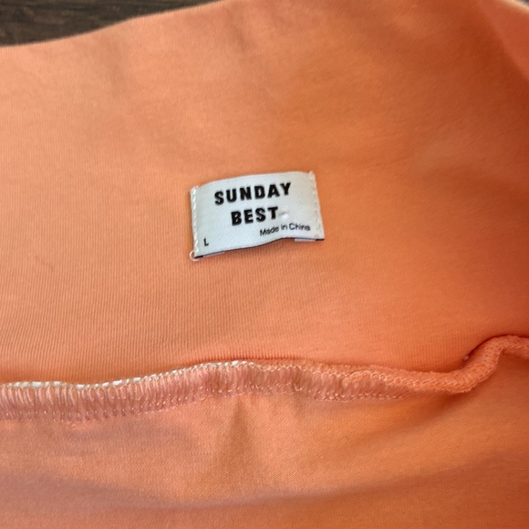 Aritzia Sunday Best Orange Athletic Tennis Skirt - Picture 3 of 5